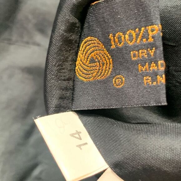 Vintage Wool Blazer Jacket Tailored Dark Gray Black Oversized Preppy Classic - Picture 9 of 12